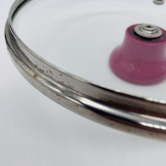 Tfal 7" Round Vented Glass Replacement Lid Cover for Pot or Pan Pink Knob - Picture 4 of 6